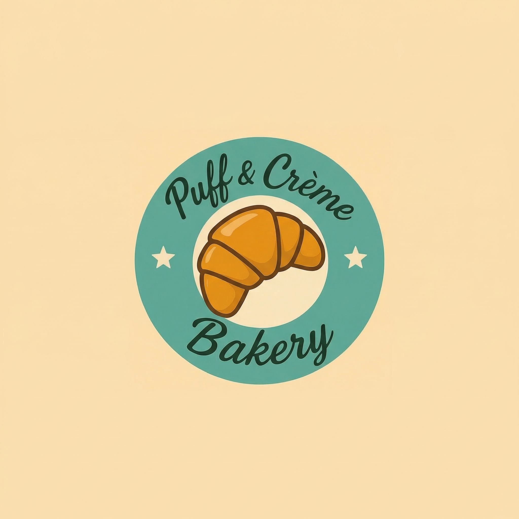 Puff & Crème Bakery Logo